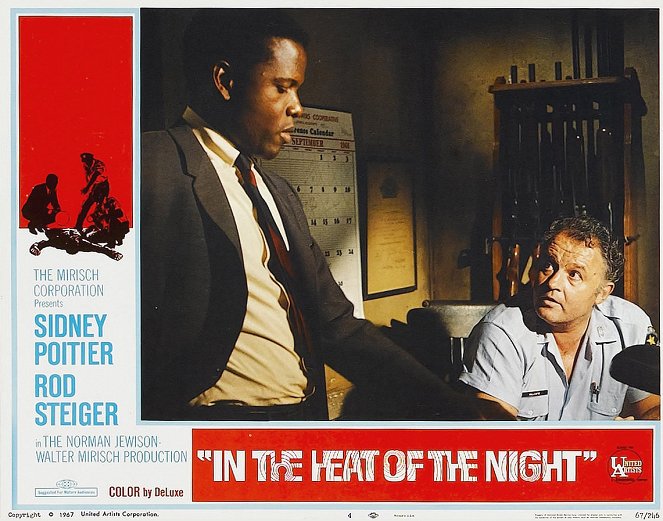 In the Heat of the Night - Lobbykaarten - Sidney Poitier, Rod Steiger
