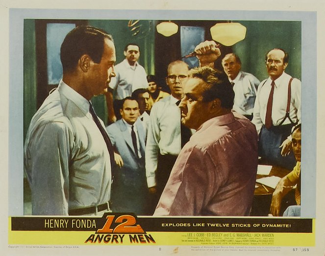 Dwunastu gniewnych ludzi - Lobby karty - Henry Fonda, E.G. Marshall, John Fiedler, Lee J. Cobb, George Voskovec