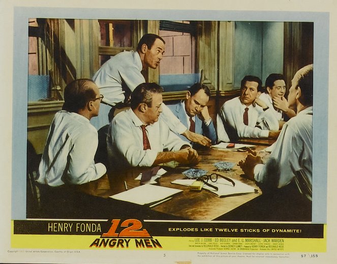 Die 12 Geschworenen - Lobbykarten - Henry Fonda, Lee J. Cobb, E.G. Marshall, Jack Klugman, Edward Binns