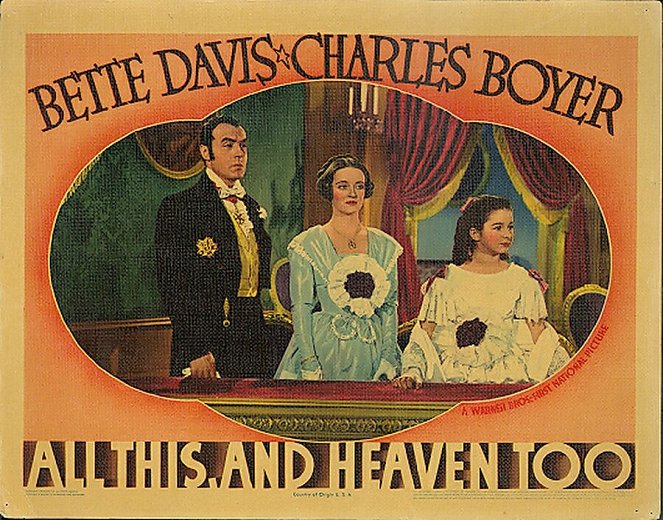 All This, and Heaven Too - Lobby Cards