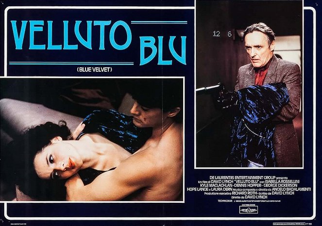 Blue Velvet - Cartes de lobby - Isabella Rossellini, Kyle MacLachlan, Dennis Hopper