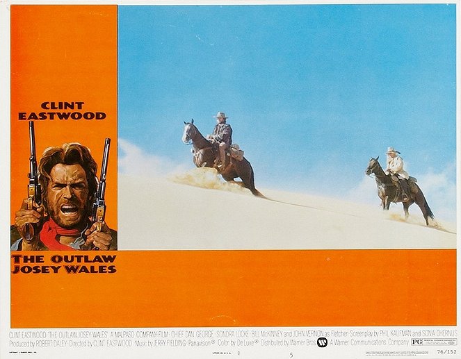 Wyjęty spod prawa Josey Wales - Lobby karty - Clint Eastwood, Chief Dan George