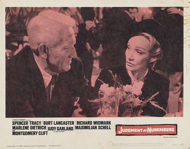 Wyrok w Norymberdze - Lobby karty - Spencer Tracy, Marlene Dietrich