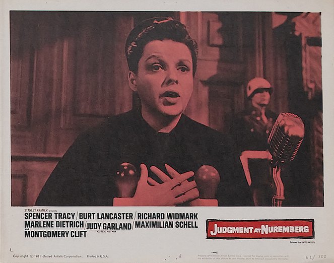 Wyrok w Norymberdze - Lobby karty - Judy Garland