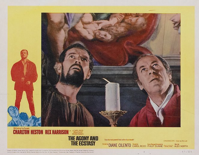 L'Extase et l'agonie - Cartes de lobby - Charlton Heston, Rex Harrison