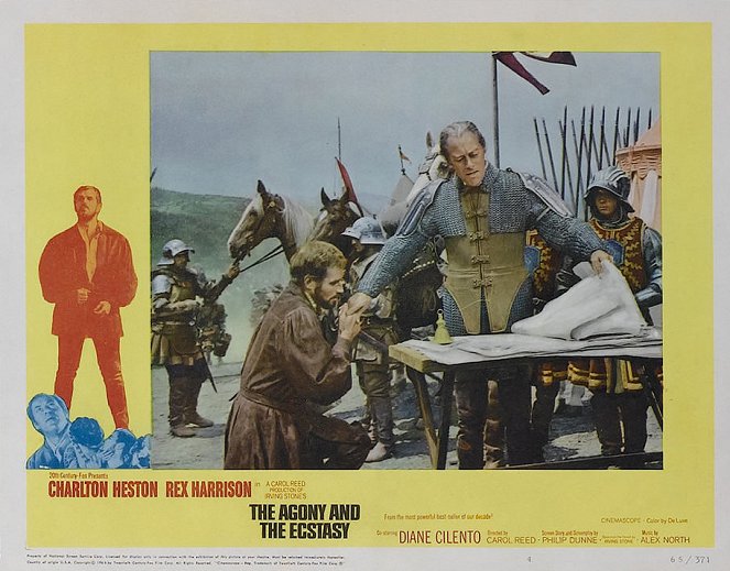 Udręka i ekstaza - Lobby karty - Charlton Heston, Rex Harrison