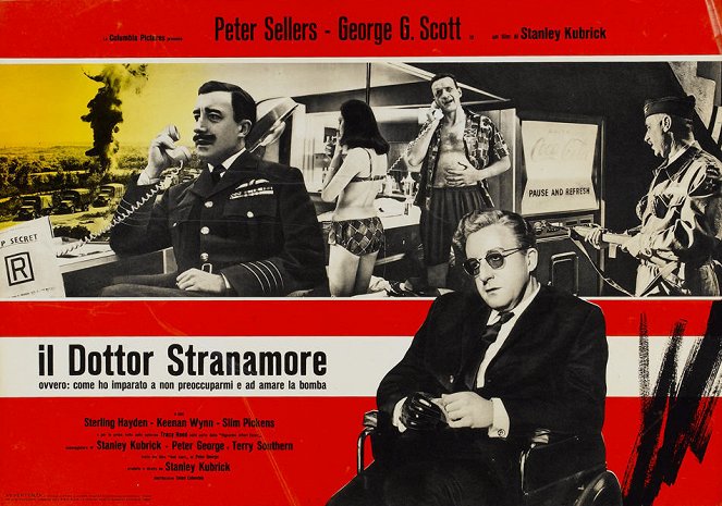 Dr. Estranhoamor - Cartões lobby - Peter Sellers, Tracy Reed, George C. Scott, Keenan Wynn