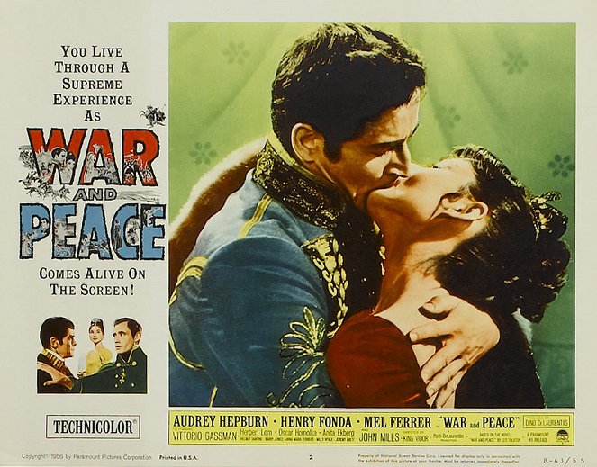 War and Peace - Lobby karty - Vittorio Gassman, Audrey Hepburn