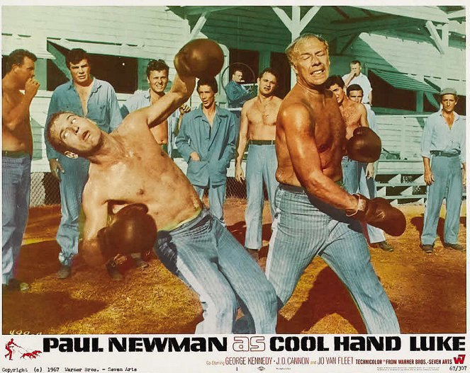Luke la main froide - Cartes de lobby - Paul Newman, George Kennedy