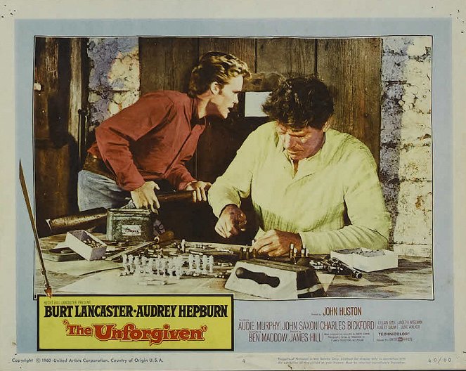 The Unforgiven - Lobbykaarten - Doug McClure, Burt Lancaster