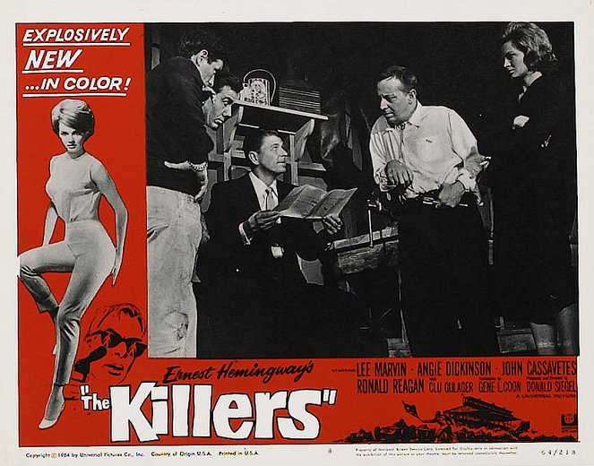 The Killers - Cartões lobby - Ronald Reagan, Norman Fell, Angie Dickinson