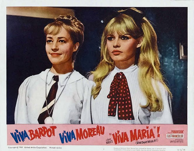 Viva María ! - Lobbykaarten - Jeanne Moreau, Brigitte Bardot