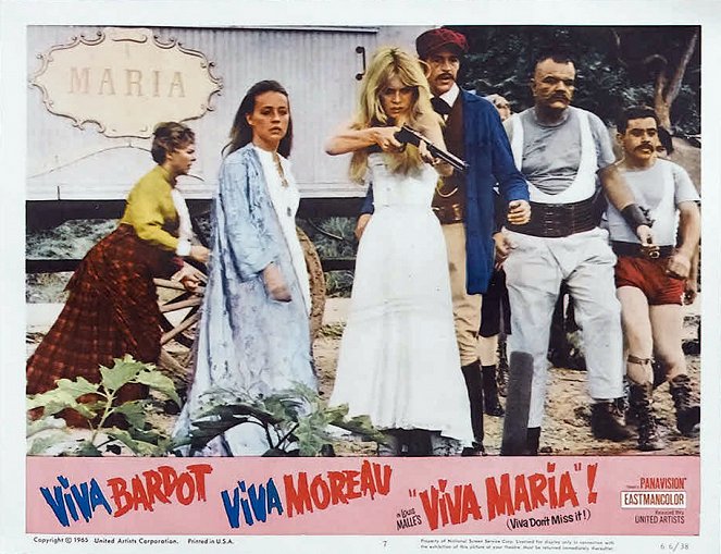 Viva María ! - Lobbykaarten - Jeanne Moreau, Brigitte Bardot