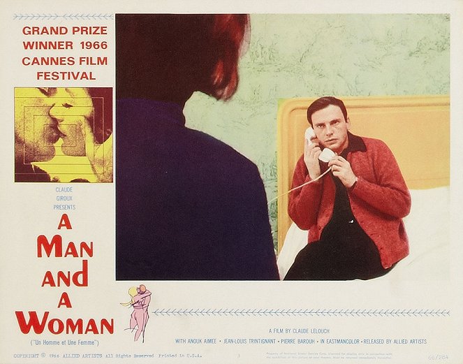 Um Homem e Uma Mulher - Cartões lobby - Jean-Louis Trintignant