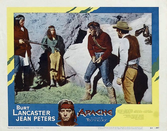 Bronco Apache - Cartes de lobby - Charles Bronson, Jean Peters, Burt Lancaster