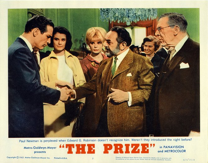 The Prize - Cartes de lobby - Paul Newman, Elke Sommer, Edward G. Robinson