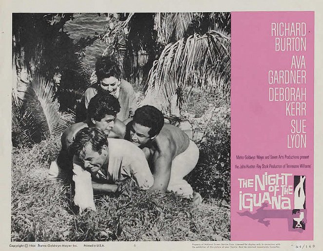 Die Nacht des Leguan - Lobbykarten - Richard Burton