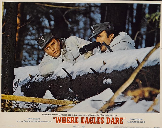 Where Eagles Dare - Cartões lobby - Richard Burton, Clint Eastwood