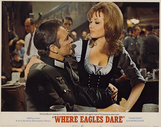 Where Eagles Dare - Cartões lobby - Richard Burton, Ingrid Pitt