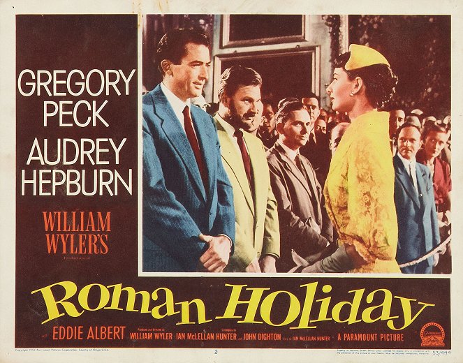 Roman Holiday - Lobby Cards - Gregory Peck, Eddie Albert, Audrey Hepburn