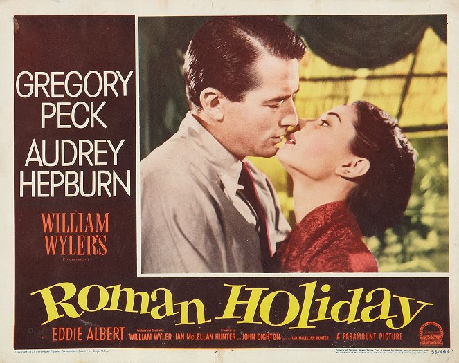Rzymskie wakacje - Lobby karty - Gregory Peck, Audrey Hepburn