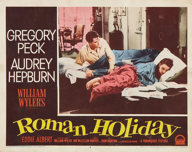 Rzymskie wakacje - Lobby karty - Gregory Peck, Audrey Hepburn