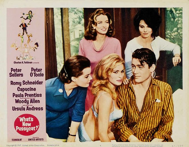 Quoi de neuf, Pussycat ? - Cartes de lobby - Capucine, Romy Schneider, Ursula Andress, Paula Prentiss, Peter O'Toole