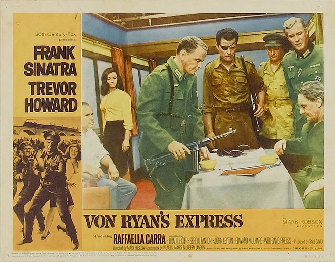 Von Ryan's Express - Lobbykaarten - Wolfgang Preiss, Raffaella Carrà, James Sikking, Sergio Fantoni, Trevor Howard, Edward Mulhare