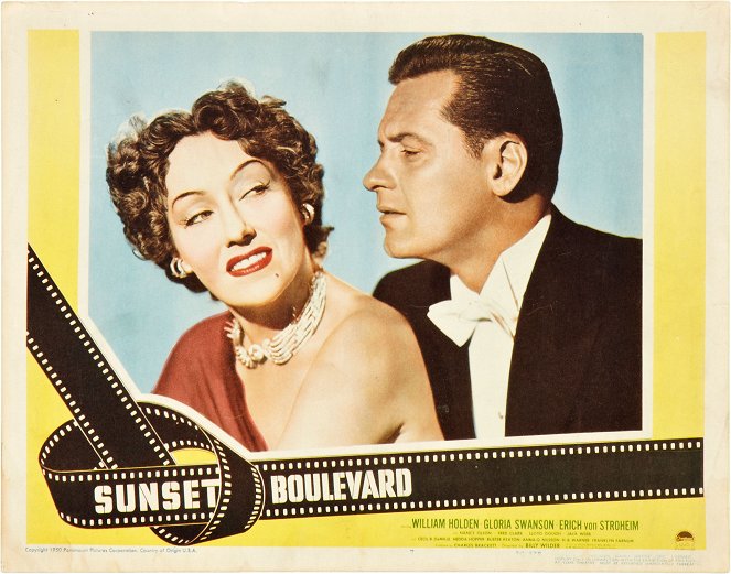 Boulevard du crépuscule - Cartes de lobby - Gloria Swanson, William Holden