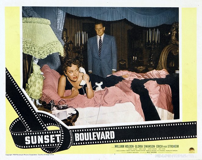 Bulwar zachodzącego słońca - Lobby karty - Gloria Swanson, William Holden