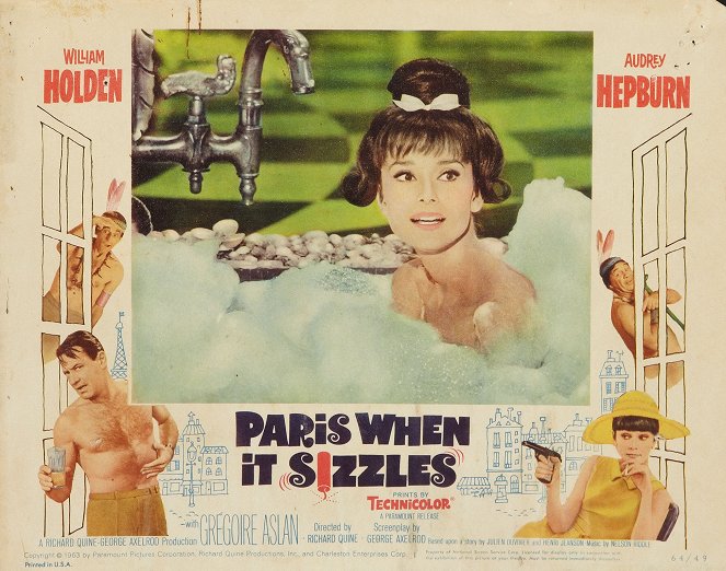 Zusammen in Paris - Lobbykarten - Audrey Hepburn