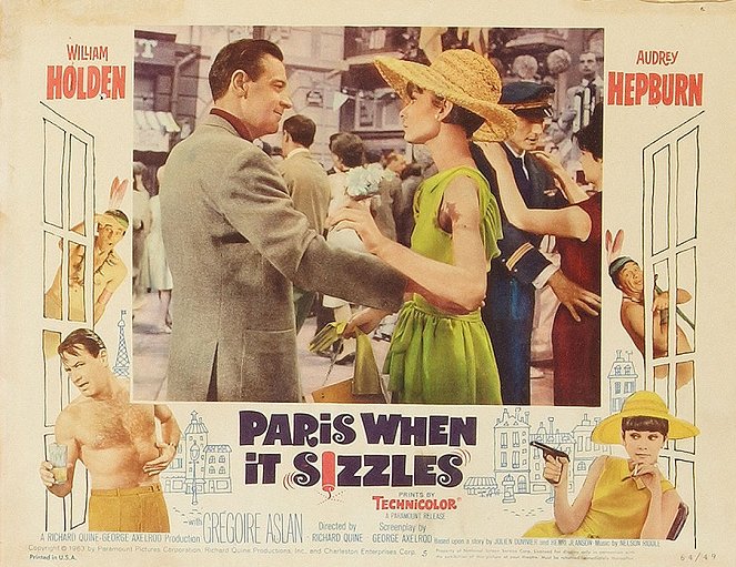 Paris - When It Sizzles - Lobby Cards - William Holden, Audrey Hepburn
