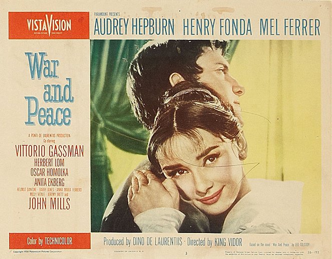 War and Peace - Lobbykaarten - Jeremy Brett, Audrey Hepburn