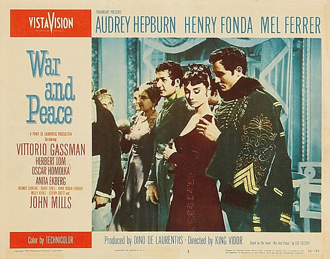 War and Peace - Lobby karty - Audrey Hepburn, Vittorio Gassman