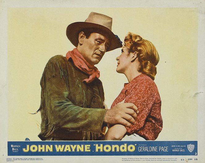 Man nennt mich Hondo - Lobbykarten - John Wayne, Geraldine Page