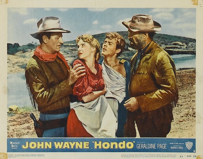Hondo - Cartões lobby - John Wayne, Geraldine Page, Ward Bond