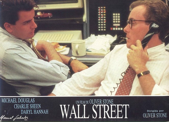 Wall Street - Lobbykarten - Charlie Sheen, John C. McGinley