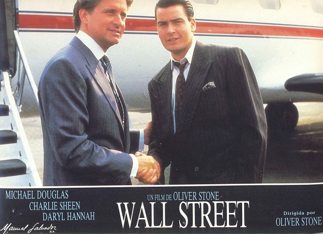 Wall Street - Cartes de lobby - Michael Douglas, Charlie Sheen