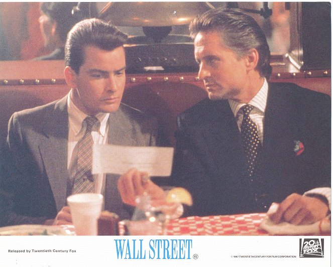 Wall Street - Lobby karty - Charlie Sheen, Michael Douglas