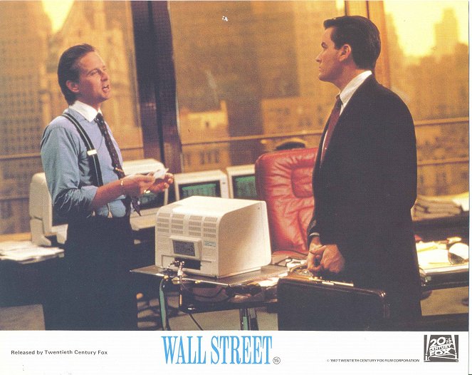 Wall Street - Lobbykaarten - Michael Douglas, Charlie Sheen