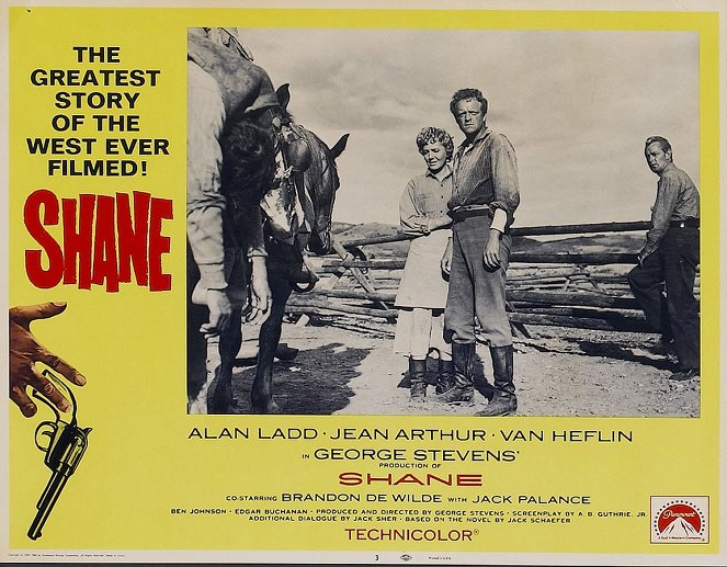 Etäisten laaksojen mies - Mainoskuvat - Jean Arthur, Van Heflin, Alan Ladd