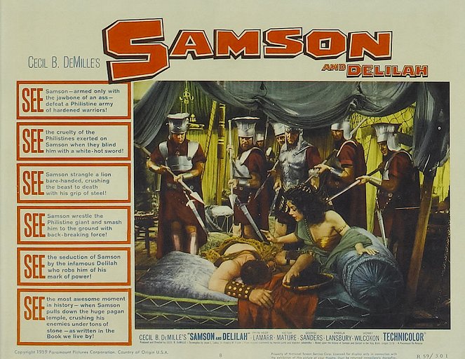 Samson et Dalila - Cartes de lobby - Hedy Lamarr