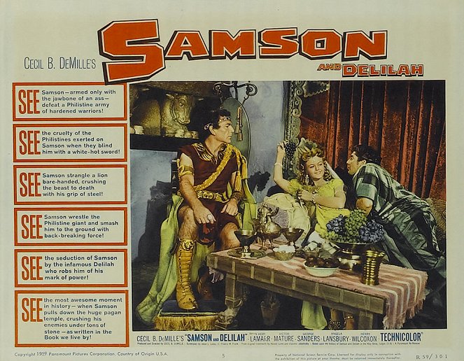 Samson and Delilah - Lobbykaarten - Angela Lansbury