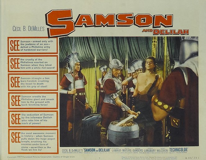 Samson and Delilah - Lobbykaarten - Victor Mature