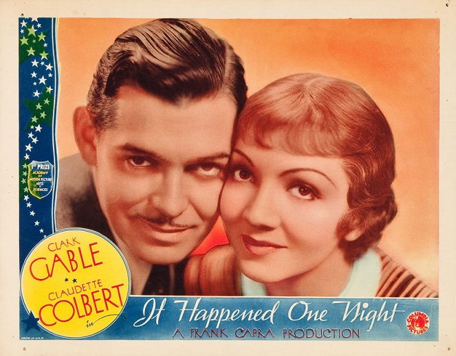Uma Noite Aconteceu - Cartões lobby - Clark Gable, Claudette Colbert