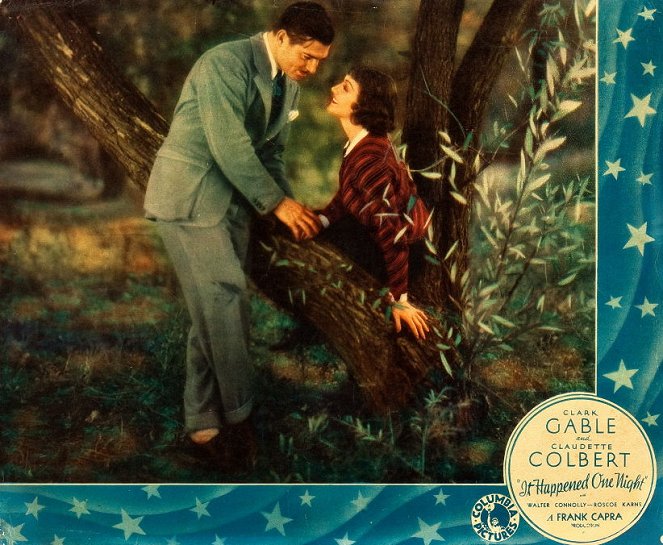 Ich noce - Lobby karty - Clark Gable, Claudette Colbert