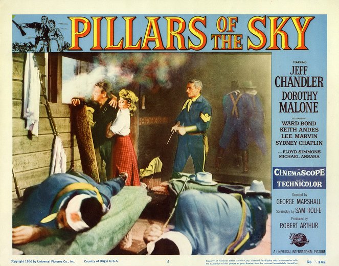 Les Piliers du ciel - Cartes de lobby - Dorothy Malone, Jeff Chandler