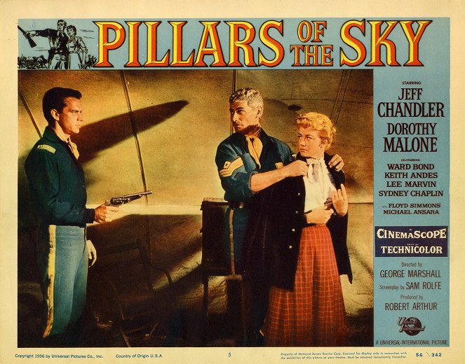 Pillars of the Sky - Cartões lobby - Jeff Chandler, Dorothy Malone