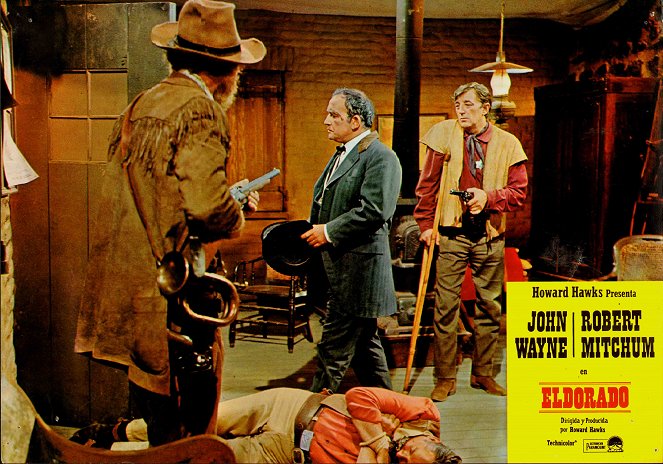 El Dorado - Lobbykarten - Edward Asner, John Wayne, Robert Mitchum