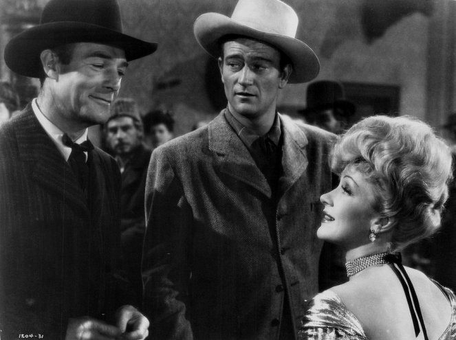 The Spoilers - Filmfotók - Randolph Scott, John Wayne, Marlene Dietrich